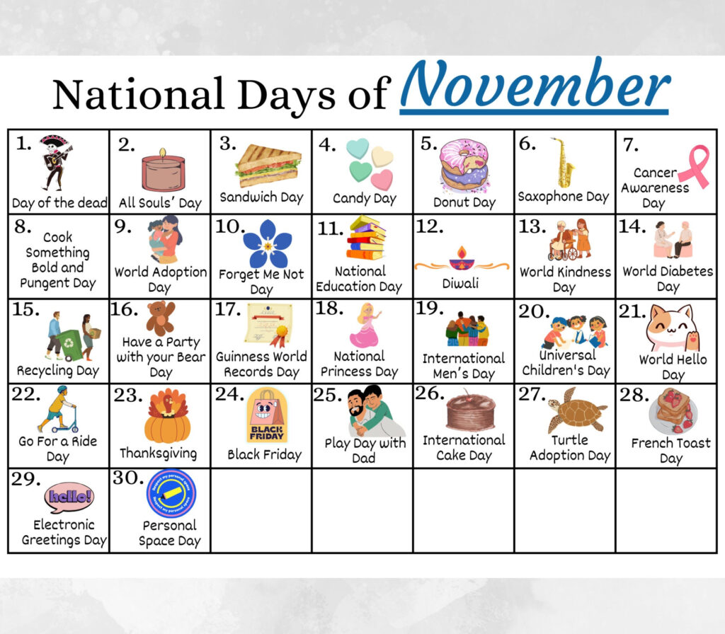 National Day Calendar November Jayne Murielle