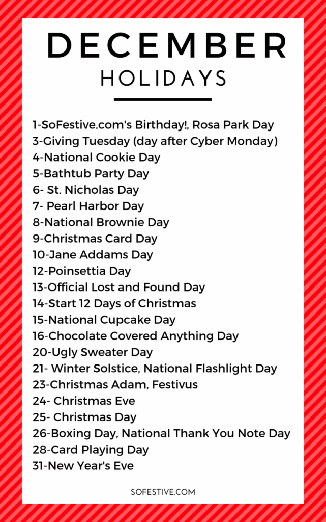 National Days In December Overview Calendar Country FAQ
