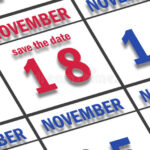 November 18th Day 18 Of Month calendar Date Month And Day Glows On