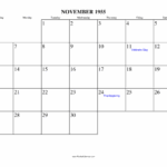 November 1955 Calendar