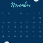 November 2019 Iphone Calendar Wallpaper Blue Flowers With Quotes