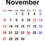 November 2022 Calendar Templates For PDF Excel And Word