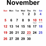 November 2023 Calendar Templates For PDF Excel And Word