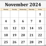 November 2024 Calendar Colorful Free Printable Patty Faustine