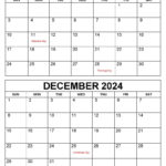 November 2024 December January Calendar Printable Printable Calendar 2025