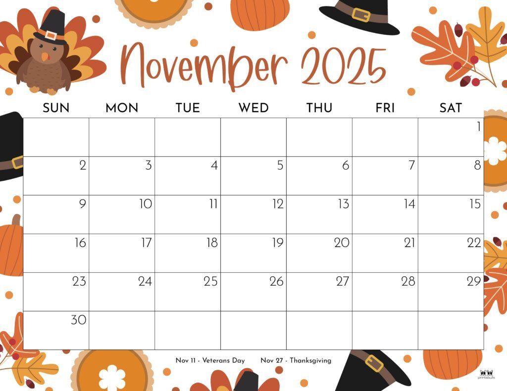 November 2025 Calendars 107 Free Printables Artofit