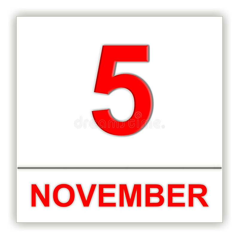 November 5 Day On The Calendar Stock Illustration Illustration Of 