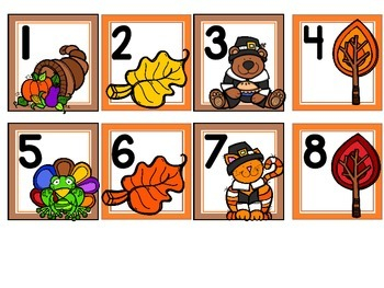 November Calendar Numbers By FirstintheRoseGarden TpT