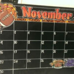 November Calendar On Chalk Board For Home Depot Chalkboard Calendar