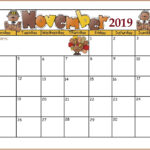 November Calendar Template Printable Word Searches