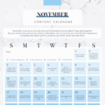 NOVEMBER CONTENT CALENDAR