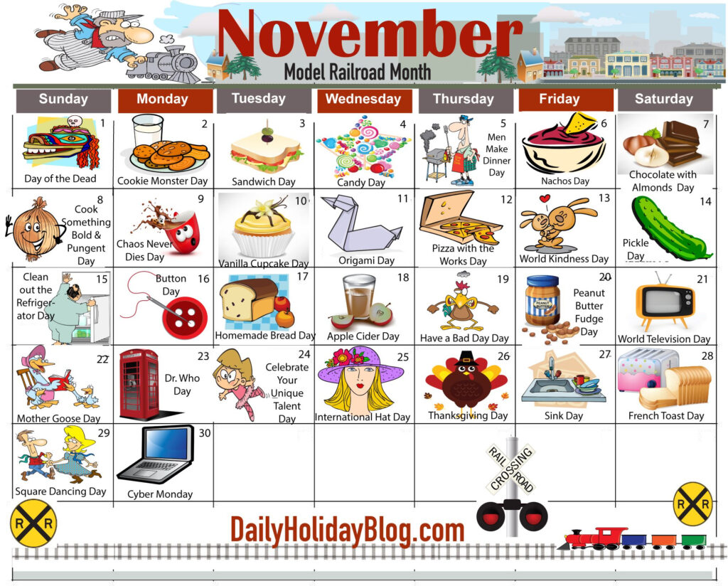 November Daily Holiday Calendar National Holiday Calendar Holiday 