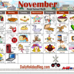 November Daily Holiday Calendar National Holiday Calendar Holiday
