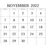 November December 2022 Calendar