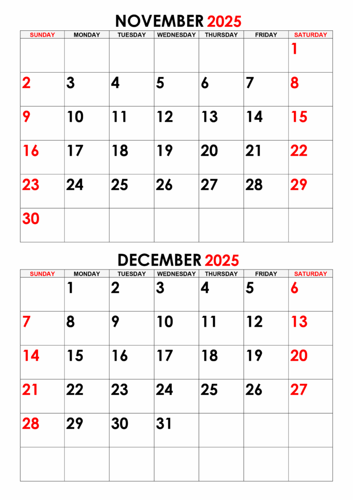 November December 2025 January 2025 Calendar Pagemaker James C Mason