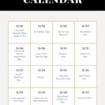 November Social Media Calendar Holidays And Days Of Observance