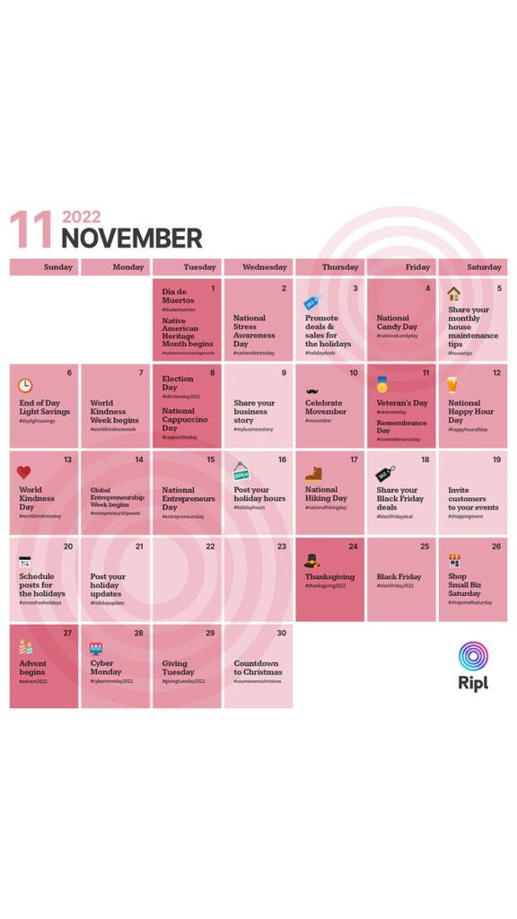 November Social Media Holiday Content Calendar Artofit