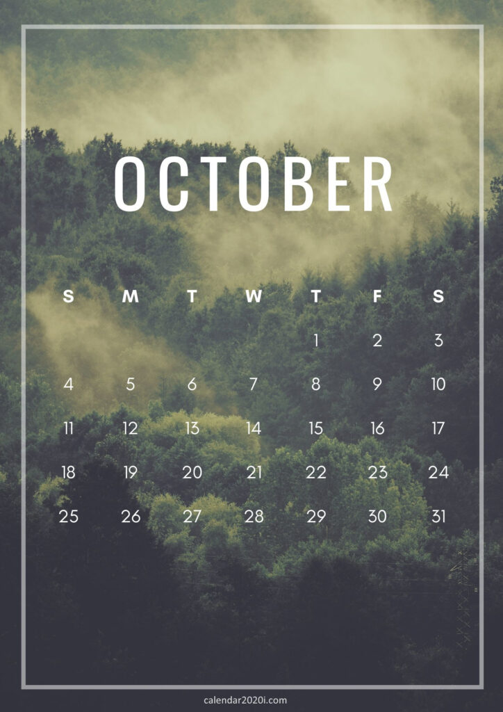 October 2020 Calendar Wallpapers Wallpaper Cave