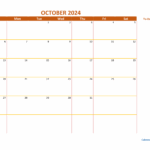 October 2024 Calendar Excel Template Elsie Ann Marie