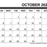 October 2024 Calendar Printable Free printable calendar