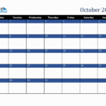 October 2024 Downloadable Monday Start Calendar