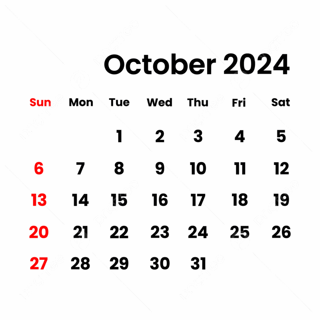 October 2024 Printable Calendar