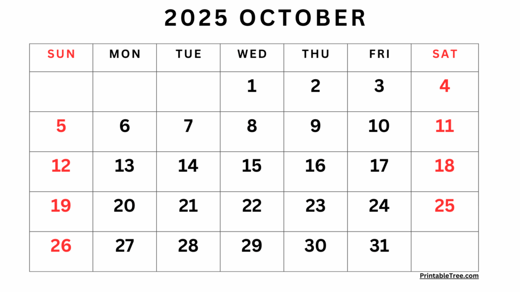 October 2025 Calendar With Holidays India Printable Finest Ultimate 