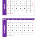 October And November 2025 Calendar Printable PDF Two Months Calendar