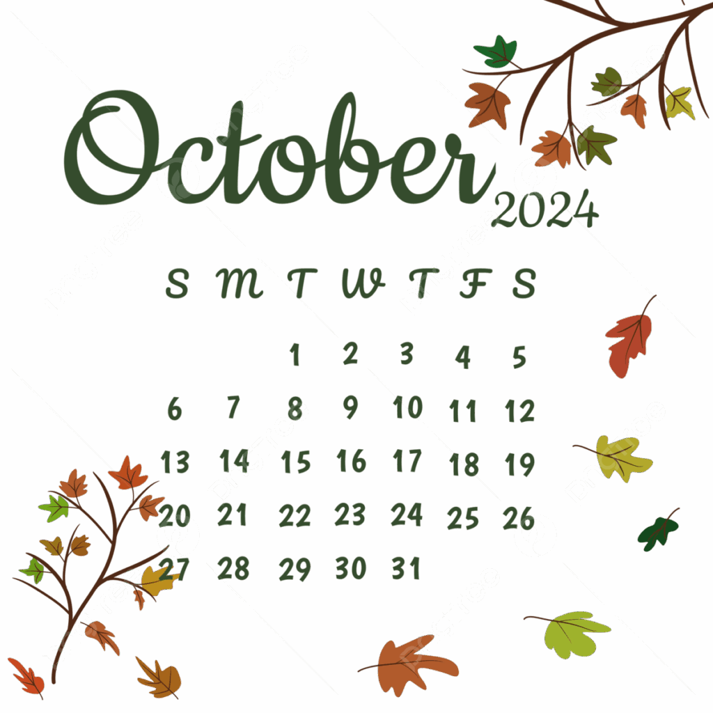 October Calendar 2024 October 2024 Calendar Monthly Calendar 2024 