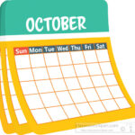 October Calendar Clip Art