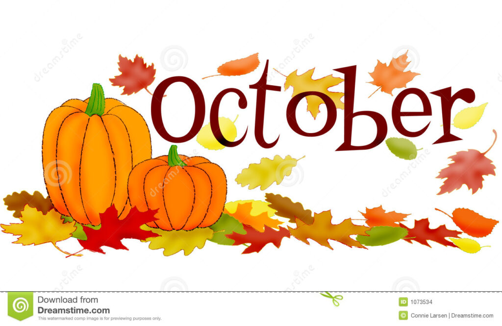 October Calendar Clip Art Renie Charmain