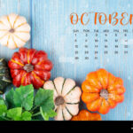 October Calendar With Pumpkins Celka Madelyn