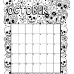 October Halloween Calendar Coloring Page Download Print Or Color