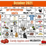 October National Day Calendar 2021 Free Printable Calendars