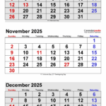 October November December 2025 Calendar A Comprehensive Guide D