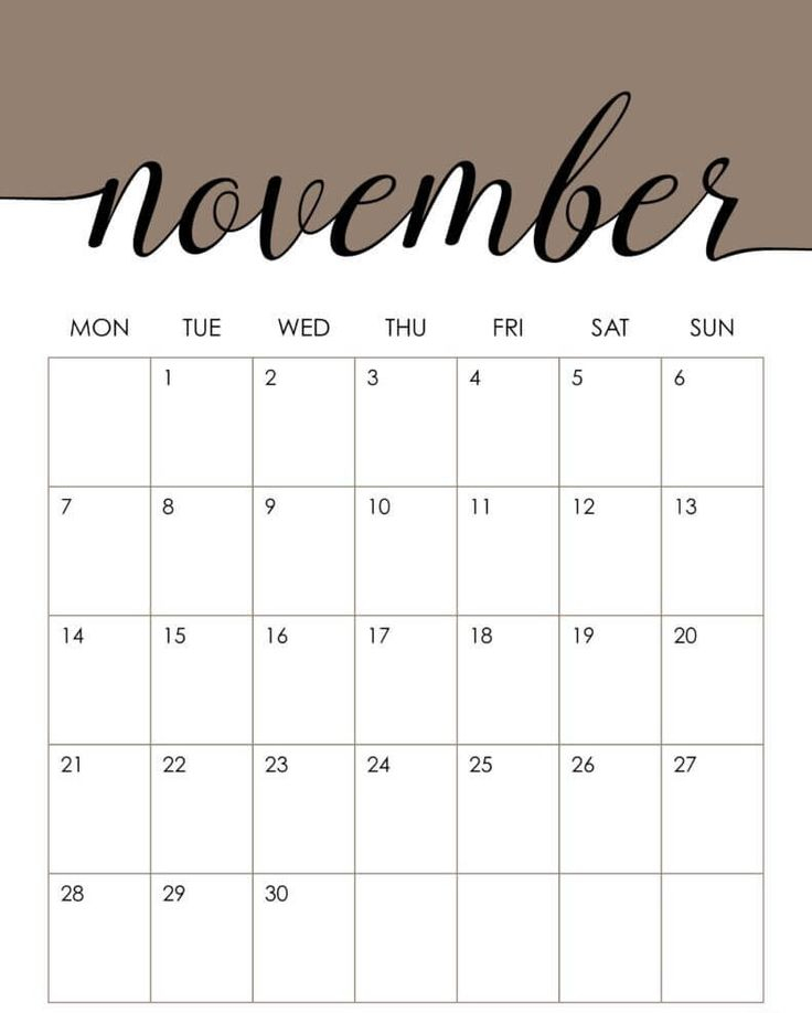 Pin On November Calendars
