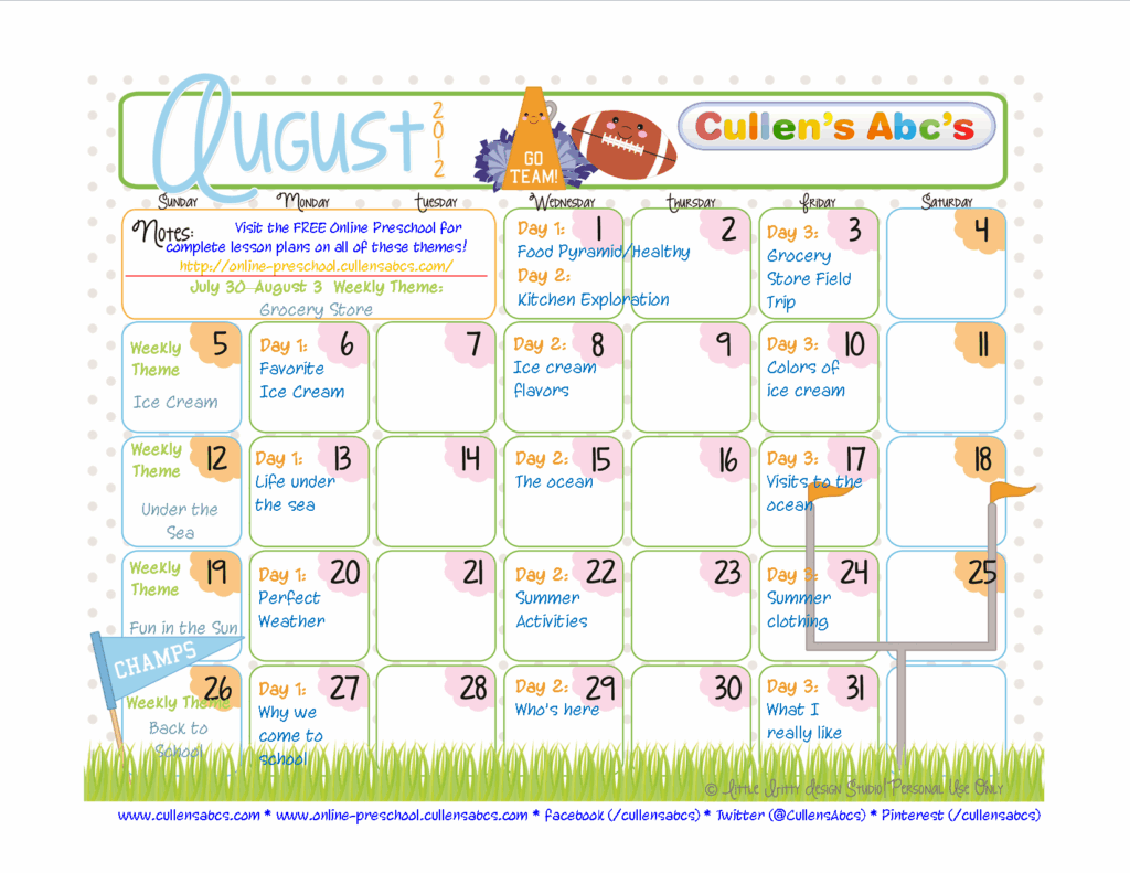 Preschool Calendars Free Children 39 s Videos Activities