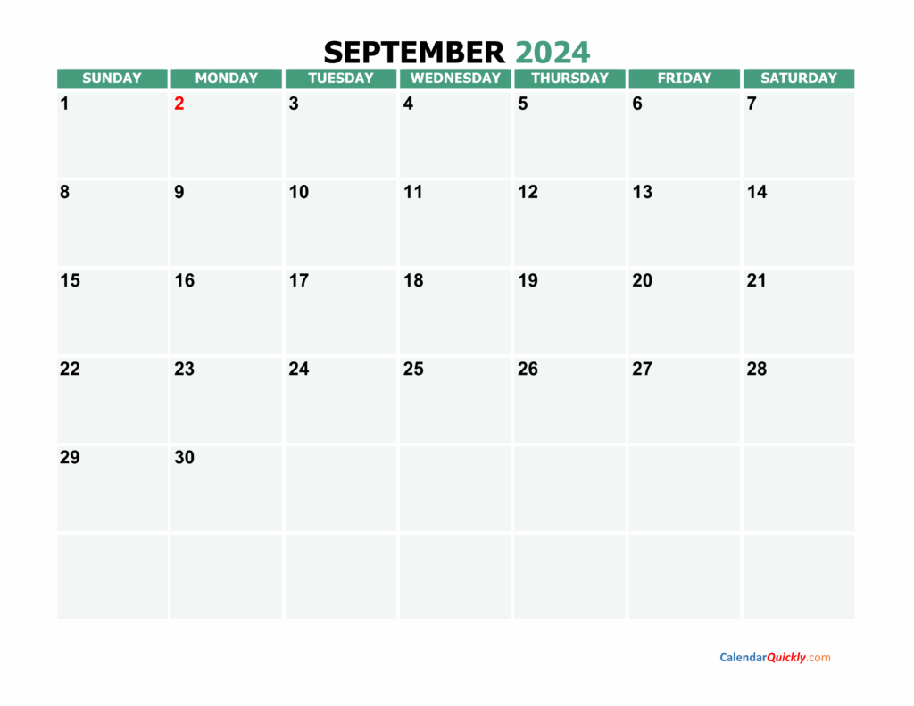 Print 2024 September Calendar Printable 2021 April 2024 Calendar With 