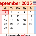 Print 2025 September Calendar With Holidays 2025 Archer Watriama