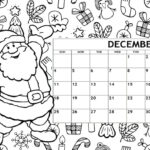 Print December Calendar Coloring Page Download Print Or Color Online