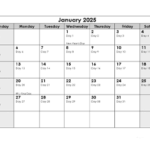 Printable 2025 Calendar With Julian Dates Jandy Lindsey