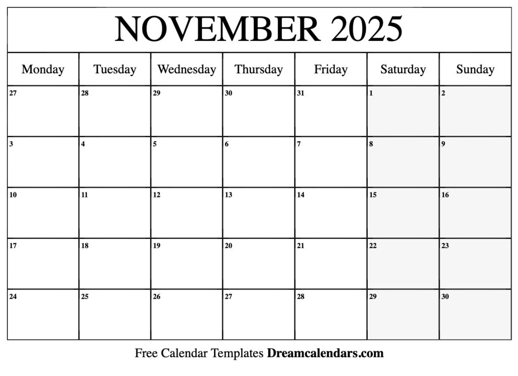 Printable 2025 November Calendar With Holidays S Lawrence Moore