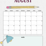 Printable August Calendars