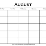 Printable August Calendars Blank Calendar