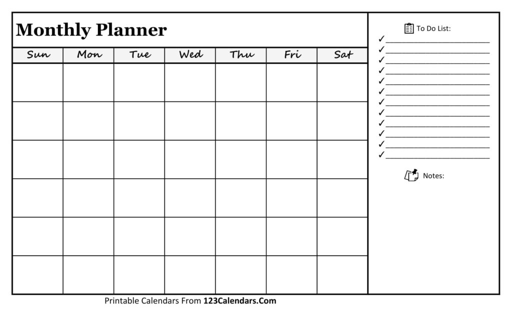Printable Blank Monthly Calendar Excel Templates Printable Monthly 