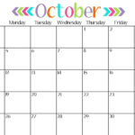 Printable Blank October Calendar Printable And Enjoyable Learning