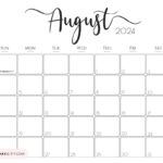 Printable Calendar 2024 Free Printable August Dory Nanice