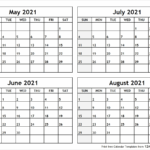 Printable Calendar April May June July 2025 Gerald M Maudlin