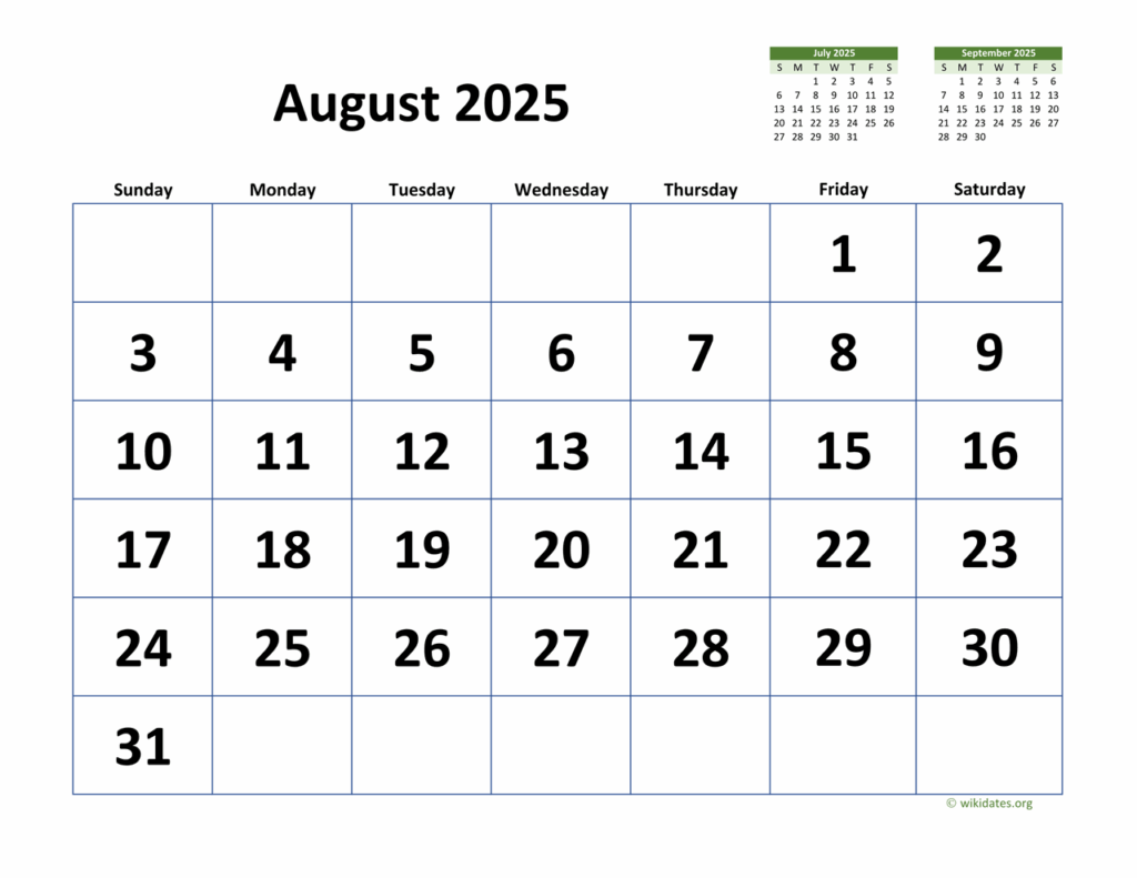Printable Calendar August 2025 To July 2025 Cooper E Aslatt