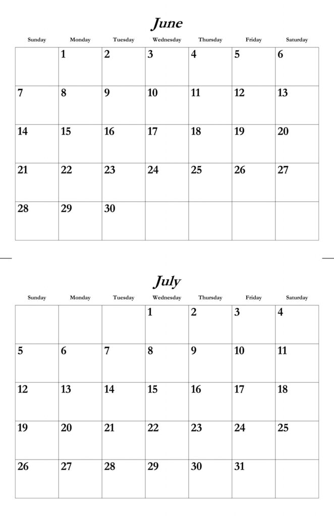 Printable Calendar For June July And August 2025 Molly J Tivey